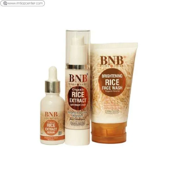 BNB Organic Rice Glow Day Care Essentials (Facewash + Cream + Serum) image 2