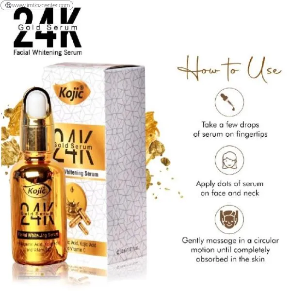 Kojic 24k Gold Whitening Serum with Alpha Arbutin image 3