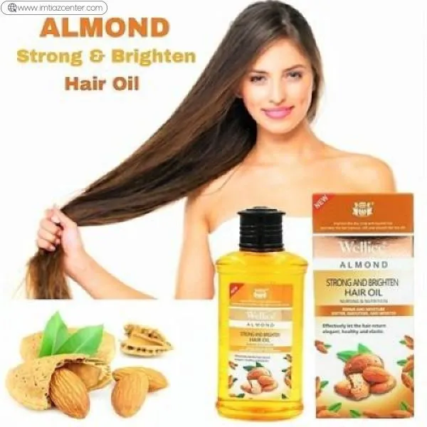 Wellice Almond Strong and Brighten Hair Oil 150ml image 2